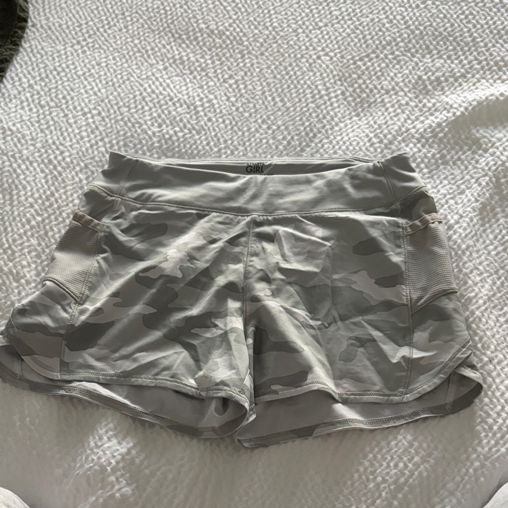 Athleta Kids Gray Camo Shorts